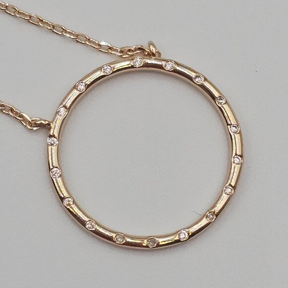 Ettika 18K Gold Plated Chain 20.5" Necklace Dainty Chic Elegant Ring Whimsygoth - Picture 4 of 9